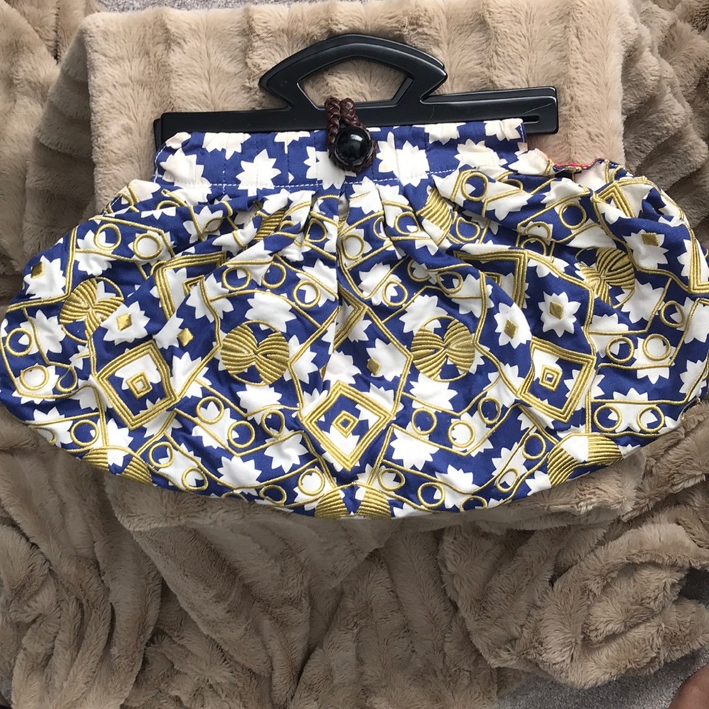 PRICE DROP 🤑 blue white and gold handbag
